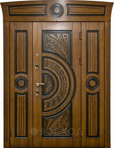 Фото стальная дверь Парадная дверь №122 с отделкой Массив дуба