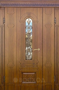 Фото стальная дверь Парадная дверь №73 с отделкой Массив дуба