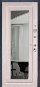 Трёхконтурная дверь с зеркалом №12 - фото №2