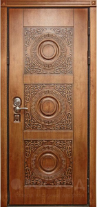 Трёхконтурная дверь с зеркалом №13 - фото