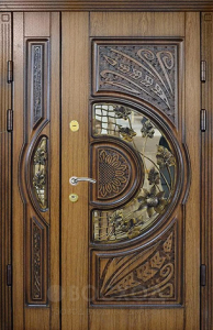Фото стальная дверь Парадная дверь №103 с отделкой Массив дуба