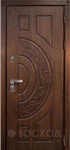 Трёхконтурная дверь с зеркалом №12 - фото