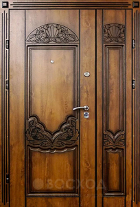 Фото стальная дверь Парадная дверь №100 с отделкой Массив дуба