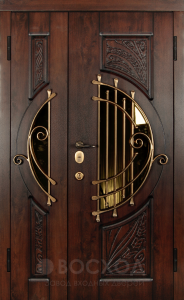 Фото стальная дверь Парадная дверь №361 с отделкой Массив дуба
