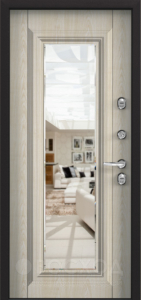 Фото  Стальная дверь Дверь с зеркалом и шумоизоляцией №17 с отделкой МДФ ПВХ